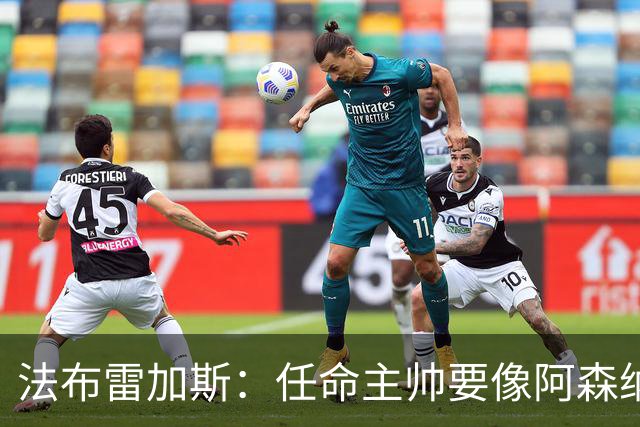 法布雷加斯：任命主帅要像阿森纳对阿尔特塔那样，坚持就能成功